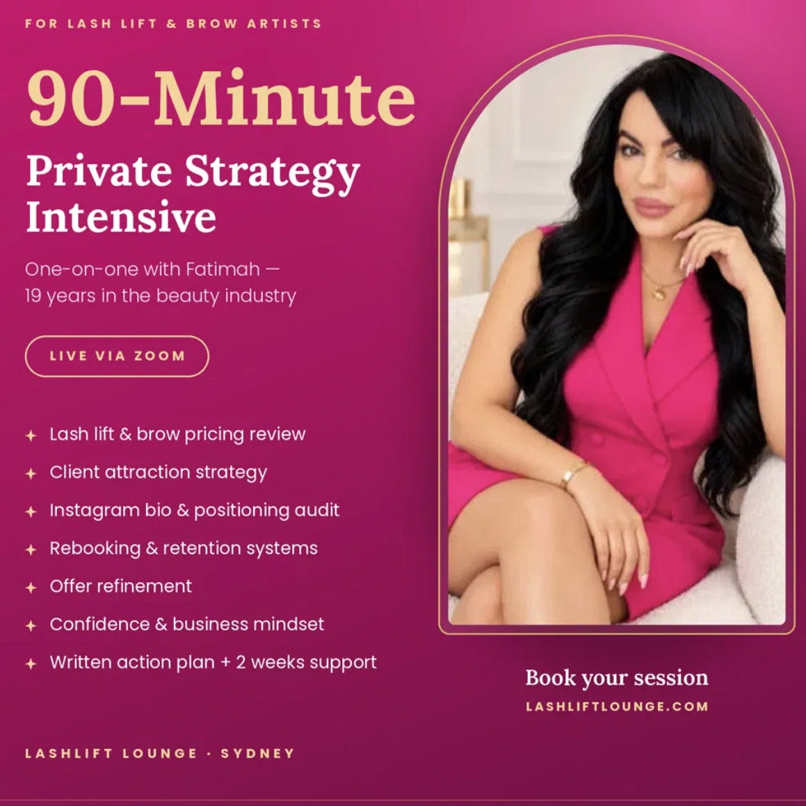 90-Minute Private Strategy Intensive for Lash Lift & Brow Artists (Live via Zoom)