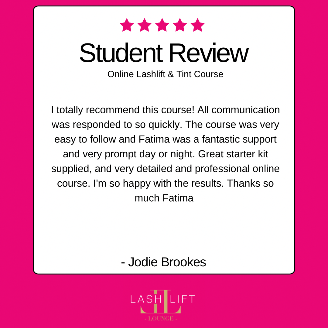 Online Lashlift & Tint Course - TRAINING EXPERIENCE