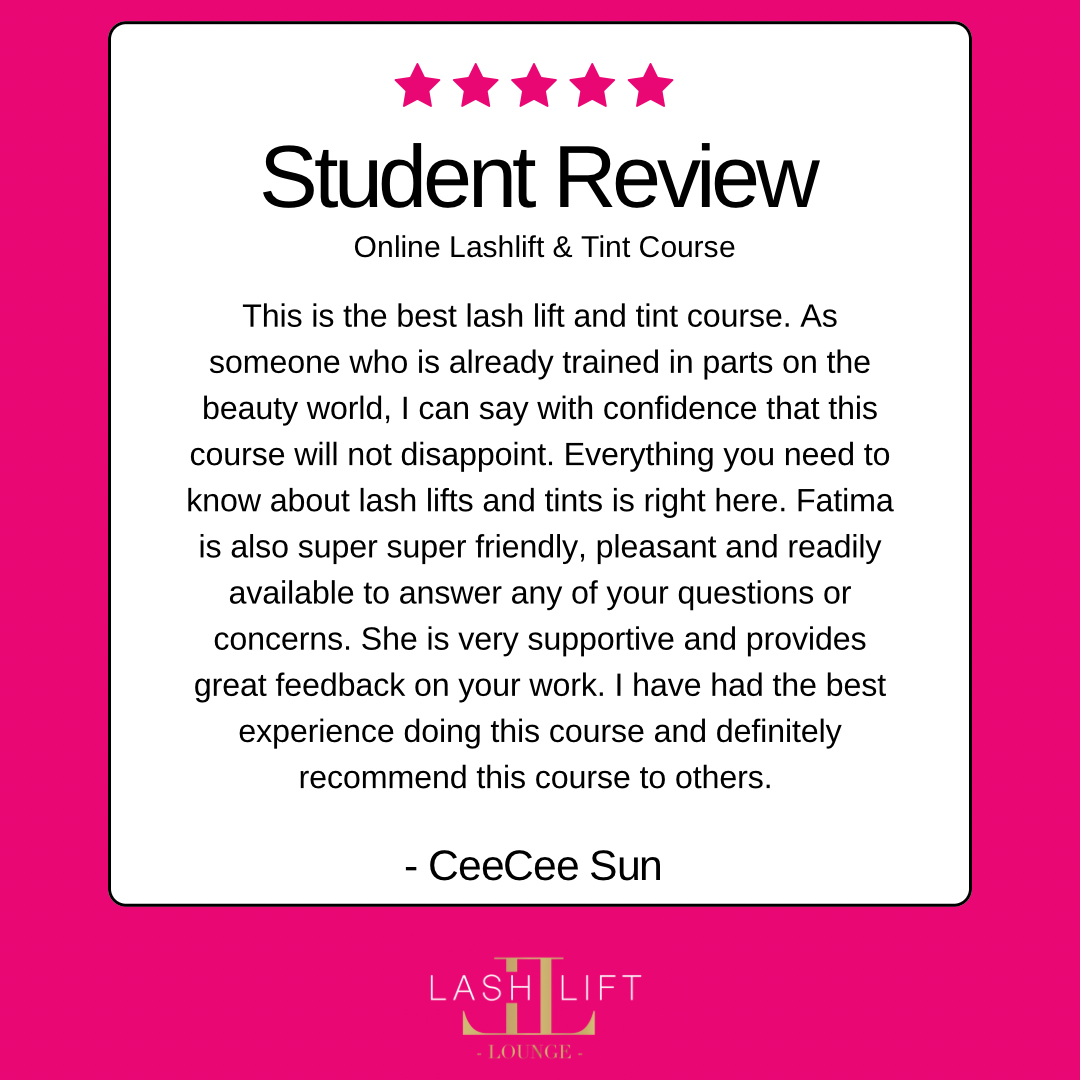 Online Lashlift & Tint Course - TRAINING EXPERIENCE