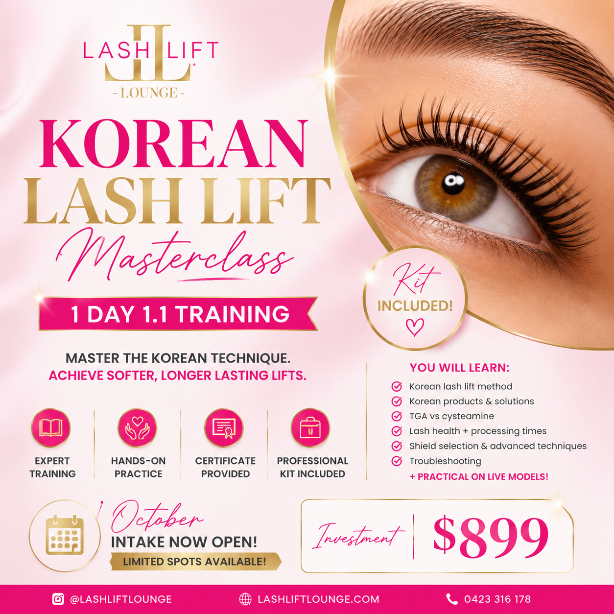 Korean Lash Lift 1 Day Masterclass