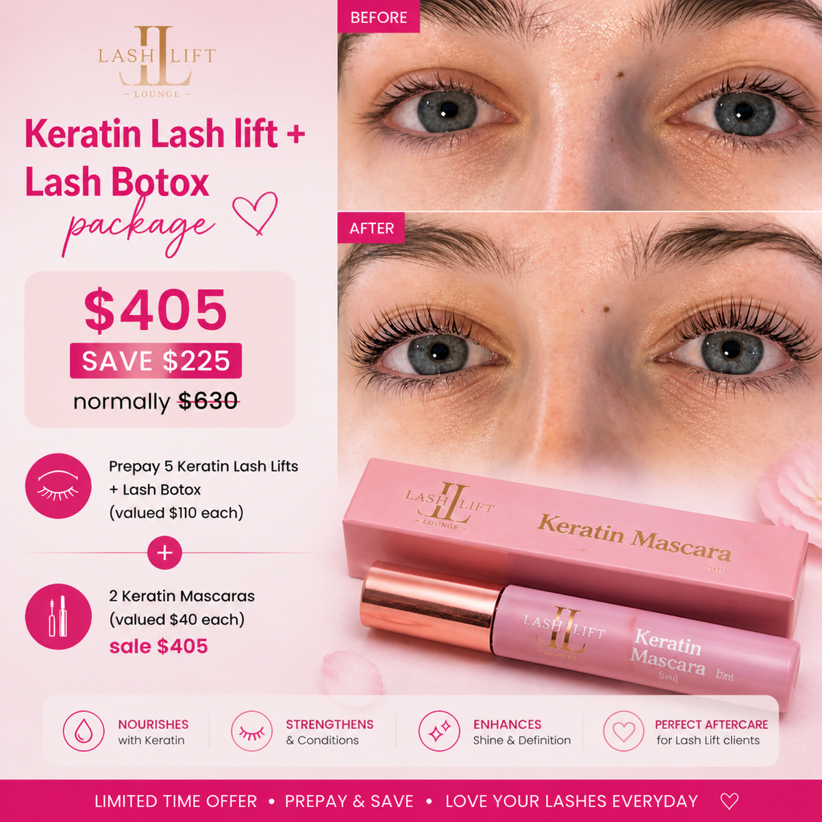 Keratin lash lift & tint + Lash Botox Package – LASHLIFT LOUNGE
