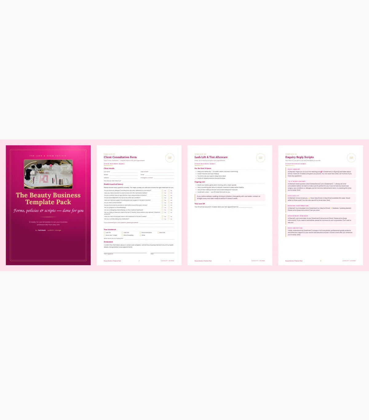 The Beauty Business Template Pack — 12 Done-For-You Forms, Policies & Scripts