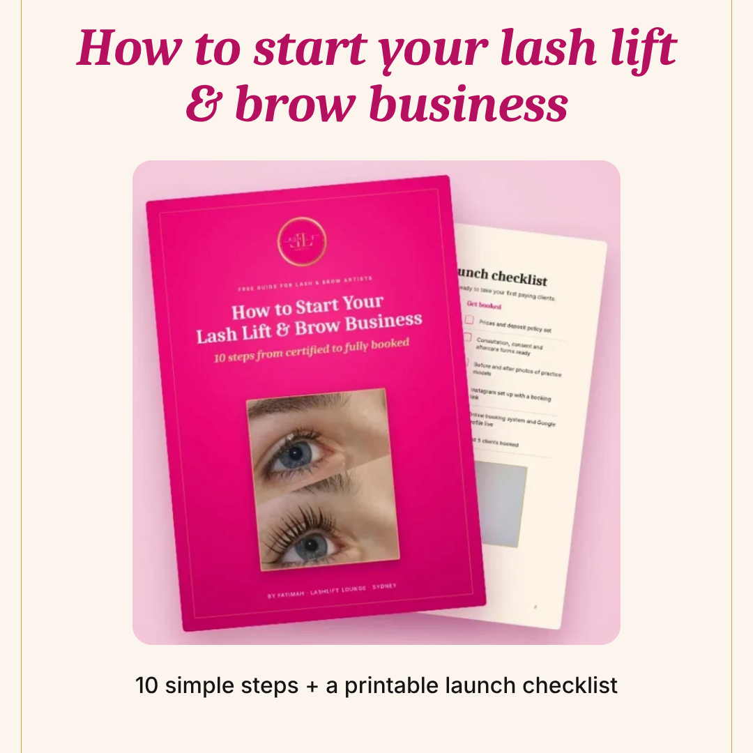 How to start your lash lift & brow business